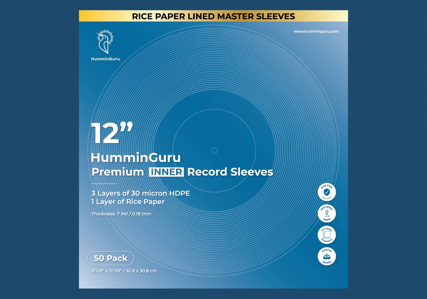 12" Premium Inner Record Sleeves