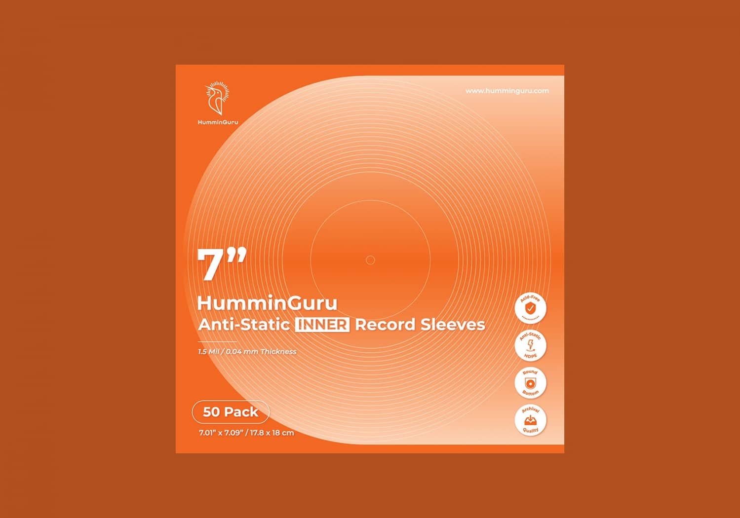 7" Anti-Static Inner Record Sleeves